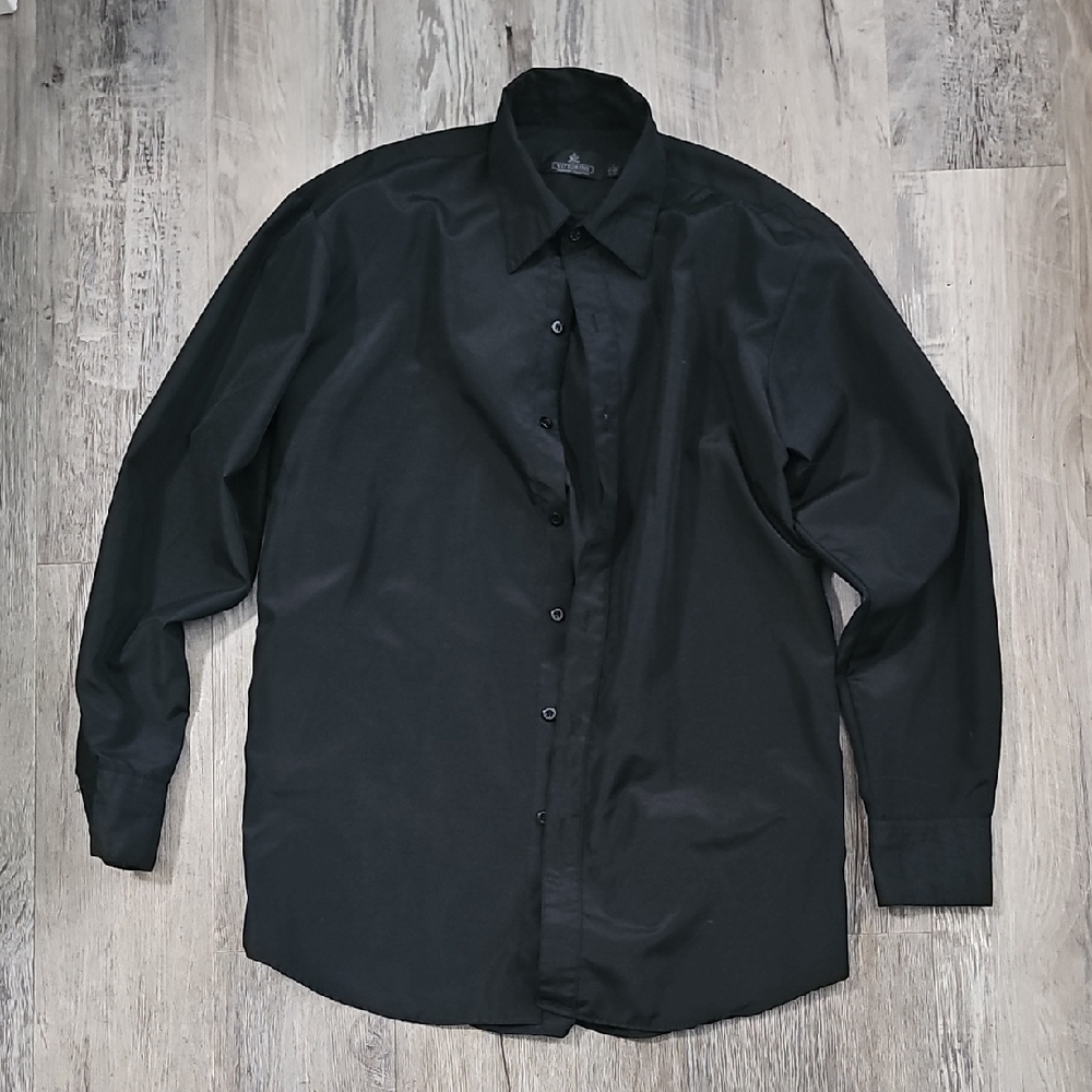 Vittorio Black Dress Shirt for Men size small